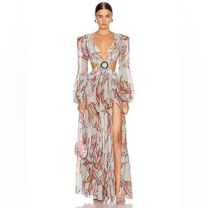 PatBO peace lily Print Maxi Dress in Pink and Blue